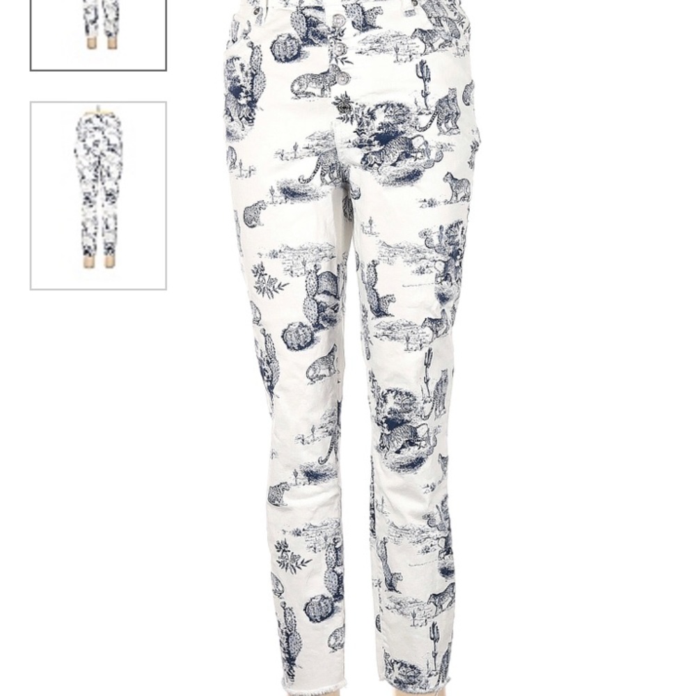 Wild Fable cheetah cropped jeans